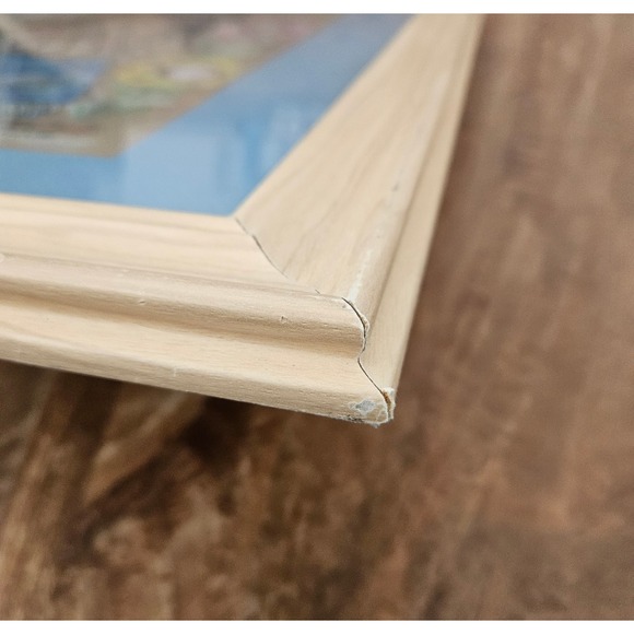 DeGrazia Little Cocopah Indian Girl Framed Print Art Flowers Wood Southwestern - Picture 9 of 10